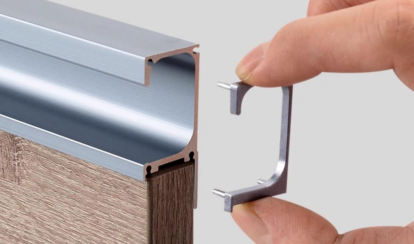Handle & edge profiles — Cabinet aluminium profiles application